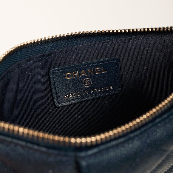 Chanel Navy Matelasse Caviar-Leather Classic Phone & Card Holder - Picture 10 of 12